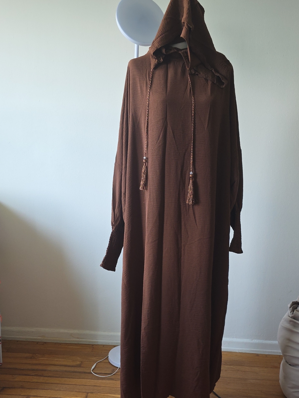 Brown Hooded Abaya -